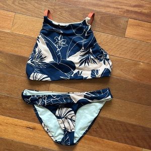 Patagonia Nanogrip bikini, Nireta top, tiki blue floral, small